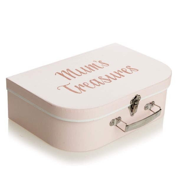 Personalised Large Pink Suitcase Keepsake Box for Mothers Day