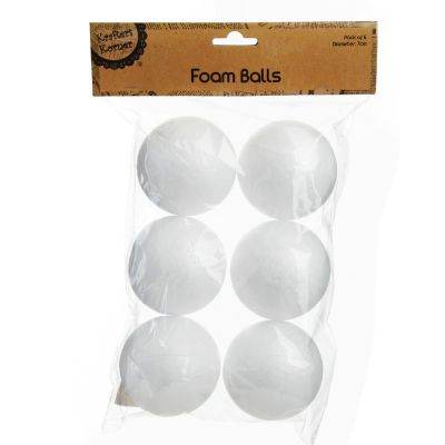 7cm Polystyrene Foam DIY Craft Ball - Pack of 6