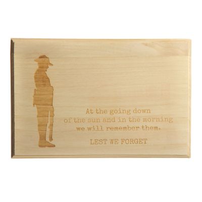 Anzac Day Candle Tray - Rectangle