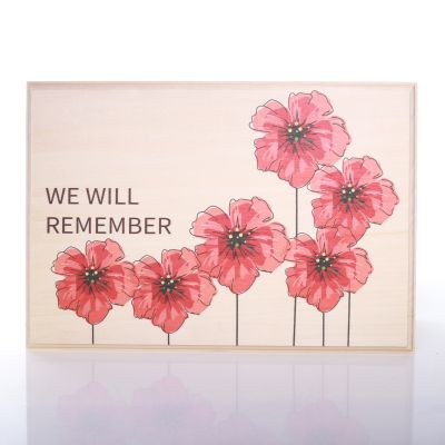 Anzac We Will Remember Them Printed Candle Tray