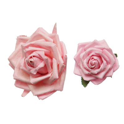Soft Pink Handmade Paper Flower Rose - Small and Medium Sizes