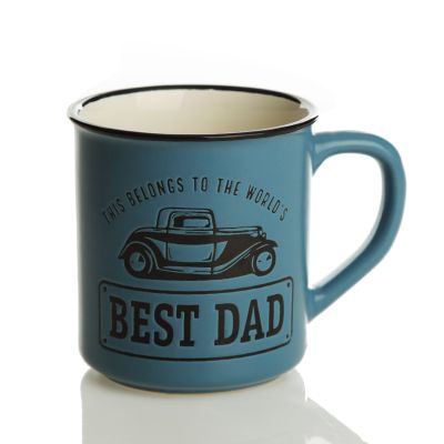 Best Dad Vintage Enamel Coffee Manly Mug