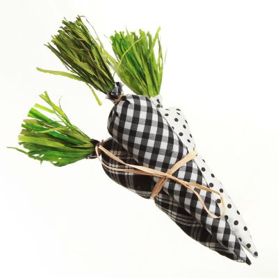 Black Fabric Bunch of Carrots - Set of 3
