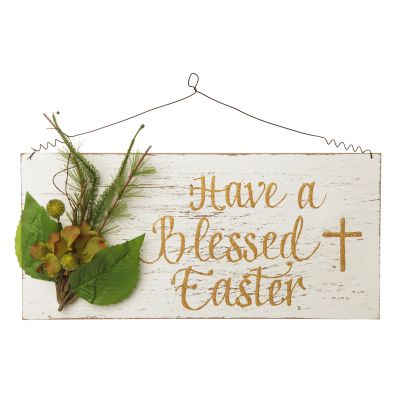 Have a Blessed Easter Hydrangea Wood Plaque