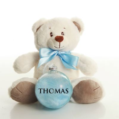 Blue Baby's First Christmas Teddy Gift Pack