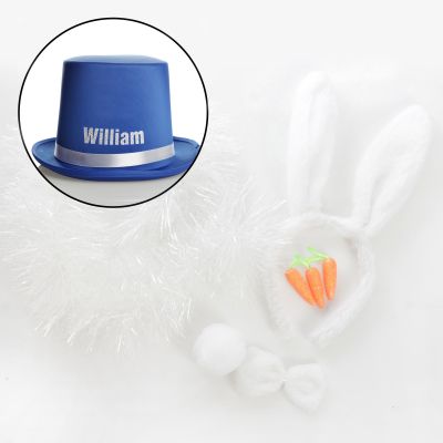 DIY Personalised Blue Easter Bunny Top Hat Kit