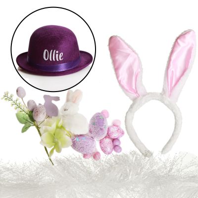 DIY Personalised Bunny Purple Easter Hat Kit