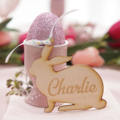 Personalised Easter Bunny Tag with Etched Name