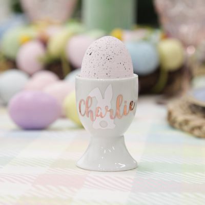 Personalised White Ceramic Easter Egg Cup