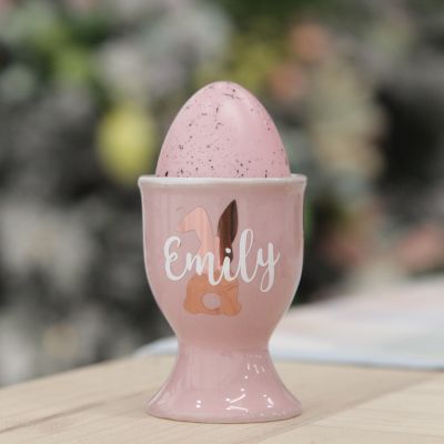 Personalised Pink Ceramic Easter Egg Cup