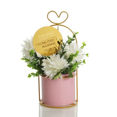 Everlasting Floral Vase - Gold Heart