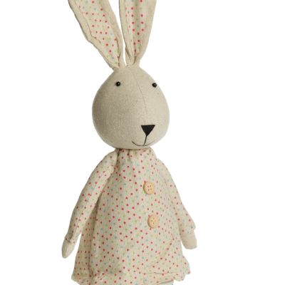 Fabric Girl Bunny Shelf Sitter with Dangly Legs