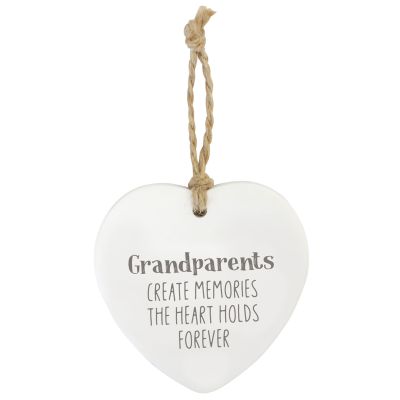 Grandparents Hanging Heart Gift Tag