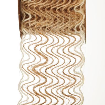Natural Jute Loose Weave Ribbon - Design B Wave