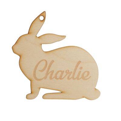 Personalised Easter Bunny Tag with Etched Name