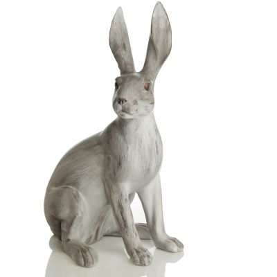 Large Grey Potter Rabbit Sitting Ornament