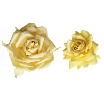 Lemon Sorbet Handmade Paper Flower Rose - Small and Medium Packs