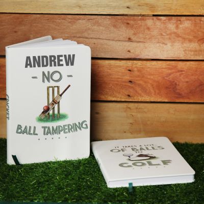  Personalised A5 Sports Notebook - Cricket