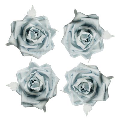 Light Blue Handmade Paper Flower Rose - Small and Medium Packs