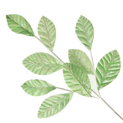Mint Green Glitter Leaf Spray