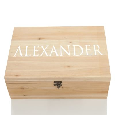Personalised Natural Wood Keepsake Box