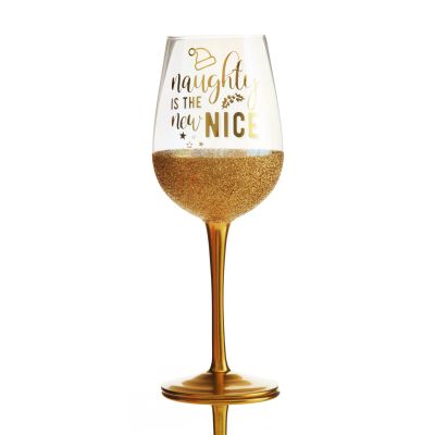 Naughty is the New Nice Christmas Wine Glass