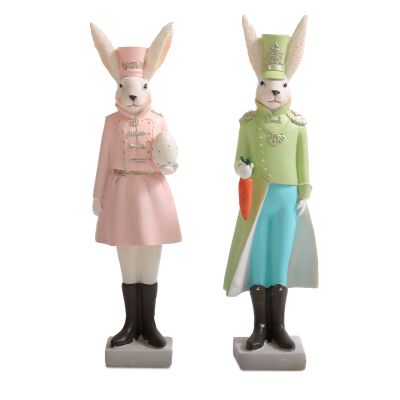 Mint Green Easter Polyresin Bunny Figurine