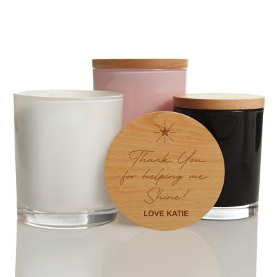 Personalised Mother's Day Scented Soy Candle - Thank You For Helping Me Shine