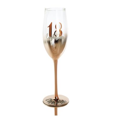 Personalised 18th Birthday Ombre Champagne Flute