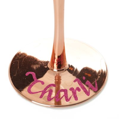 Personalised Rose Gold 18th Birthday Wine Glass