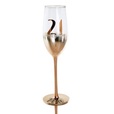 Personalised 21st Birthday Ombre Champagne Flute