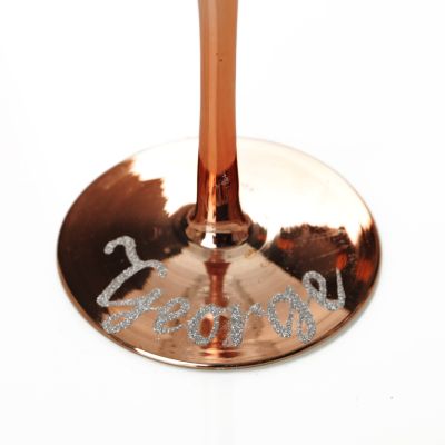 Personalised Rose Gold 30th Birthday Wine Glass