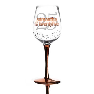 Personalised @ Any Age Birthday Wine Glass