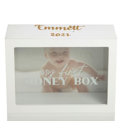 Personalised White My First Money Box
