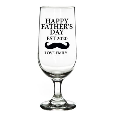 Personalised Happy Father's Day Beer Glass