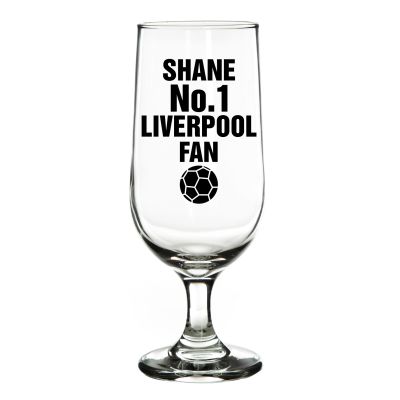 Personalised Number 1 Fan Beer Glass