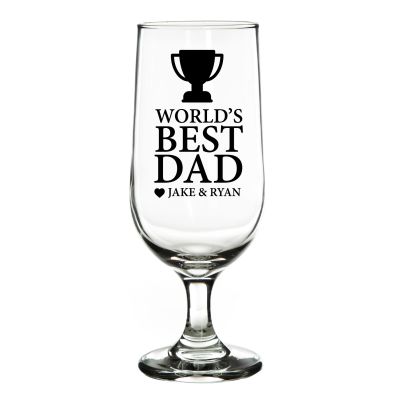 Personalised World's Best Dad Beer Glass