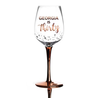 Personalised 30th Birthday Wine Glass - Mixed Font 