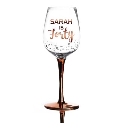 Personalised 40th Birthday Wine Glass - Mixed Font 