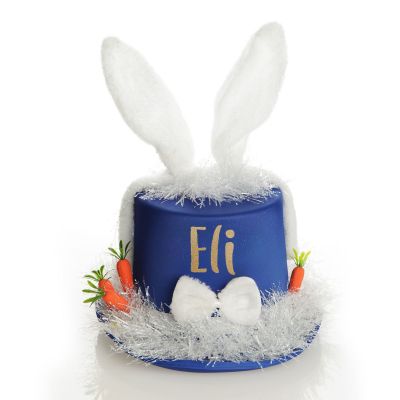 Personalised Blue Easter Bunny Top Hat