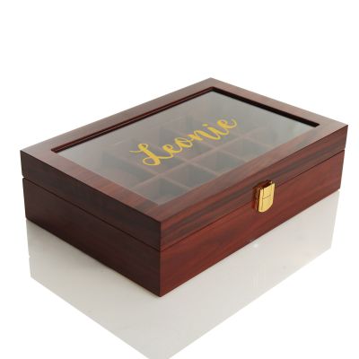Personalised Deluxe Jarah Mens Watch Box - 12 Compartment 
