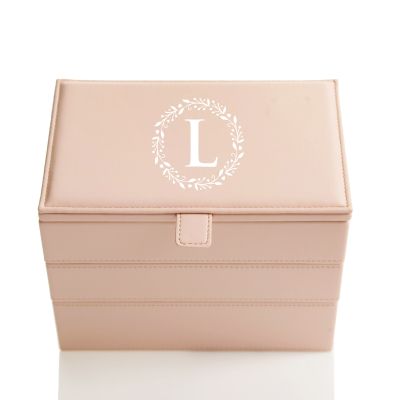 Personalised Deluxe Pink Stackable Jewellery Box
