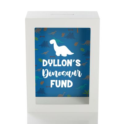 Personalised Dinosaur Fund Money Box