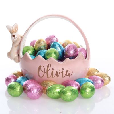 Personalised Easter Bunny Basket Bowl