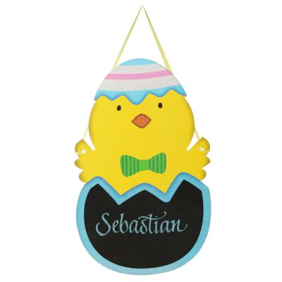Personalised Easter Chick Chalkboard Plaque