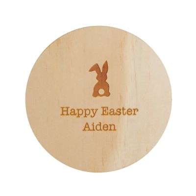 Personalised Easter Treat Jar with Wooden Lid - Bunny Tail