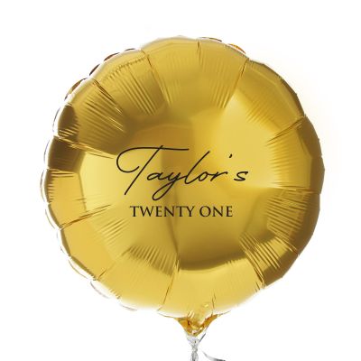Personalised Gold Foil Balloon - Chrome Finish