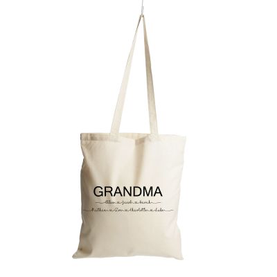 Personalised Grandma Calico Tote Bag
