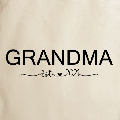 Personalised Grandma est. Calico Tote Bag