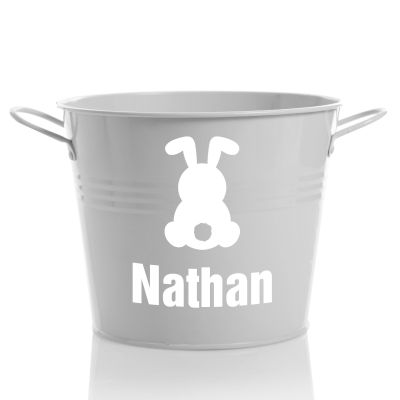 Personalised Easter Hamper Bucket - Bunny Tail